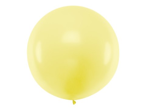 Balon okrągły 1m, żółty, pastel
