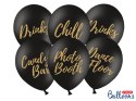 Balony 30cm, Candy Bar, Chill, Dance Floor, Drinks, Photo Booth, Pastel Black (1 op. / 6 szt.) Balony 30cm, Candy Bar, Chill, Dance Floor, Drinks, Photo Booth, Pastel Black (1 op. / 6 szt.)