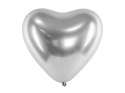 Balony Glossy 30cm, Serca, srebrny (1 op. / 50 szt.) Balony Glossy 30cm, Serca, srebrny (1 op. / 50 szt.)