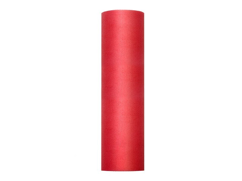 Tiul gładki, czerwony, 0,3 x 50m (1 szt. / 50 mb.) Tiul gładki, czerwony, 0,3 x 50m (1 szt. / 50 mb.)