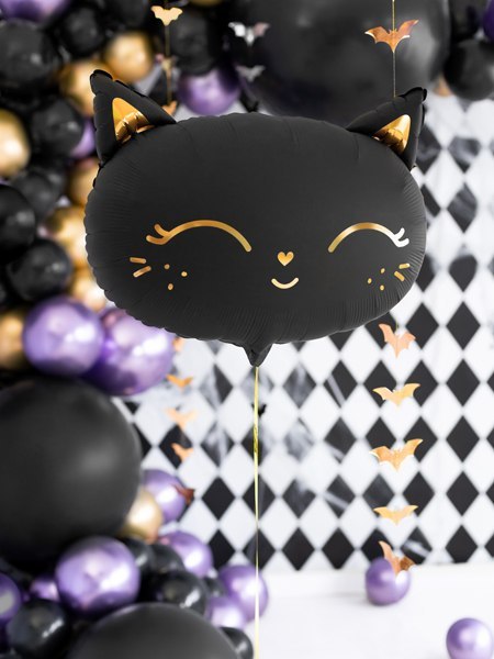 Balon foliowy Kotek, 48x36cm, czarny Balon foliowy Kotek, 48x36cm, czarny