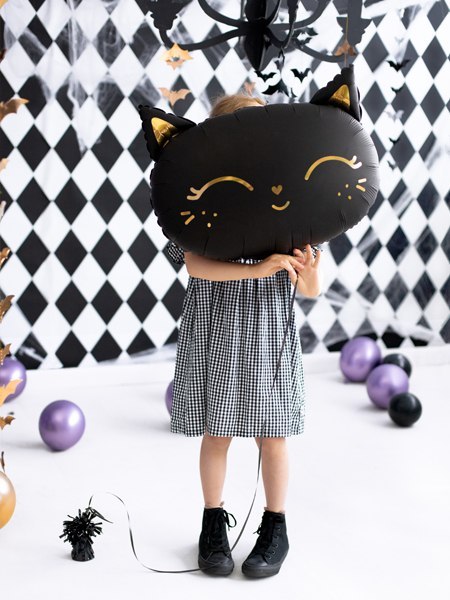 Balon foliowy Kotek, 48x36cm, czarny Balon foliowy Kotek, 48x36cm, czarny