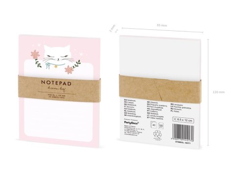 Notes Kotek z wyrywanymi kartkami, 40 kartek Notes Kotek z wyrywanymi kartkami, 40 kartek