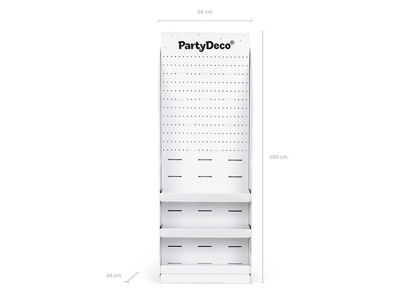 Stand papierowy, biały, 58x160x40cm Stand papierowy, biały, 58x160x40cm