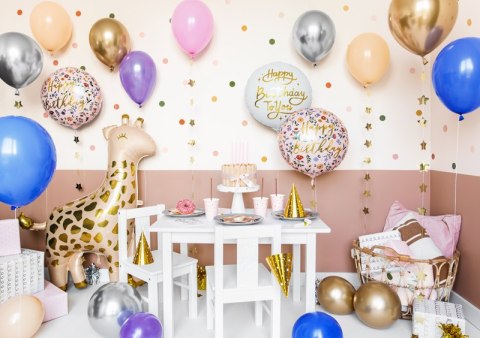 Balon foliowy Happy Birthday, 35cm, jasny różowy Balon foliowy Happy Birthday, 35cm, jasny różowy