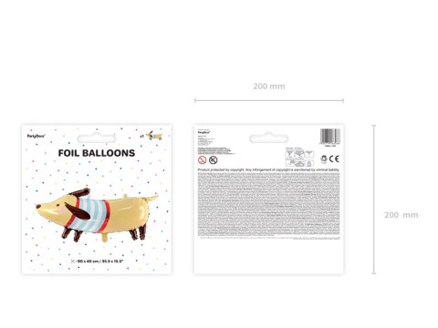 Balon foliowy Jamnik, 90x40cm, mix Balon foliowy Jamnik, 90x40cm, mix