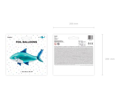 Balon foliowy Rekin, 92x48cm, mix Balon foliowy Rekin, 92x48cm, mix
