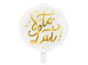 Balon foliowy Sto lat!, 35cm, biały Balon foliowy Sto lat!, 35cm, biały