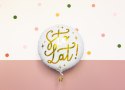 Balon foliowy Sto lat!, 35cm, biały Balon foliowy Sto lat!, 35cm, biały