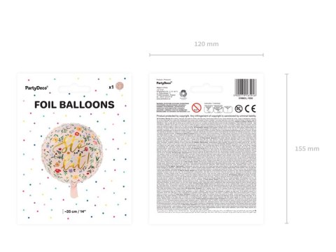 Balon foliowy Sto lat!, 35cm, jasny różowy Balon foliowy Sto lat!, 35cm, jasny różowy