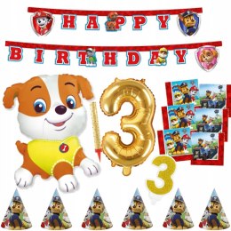 Balon baner dekoracje Psi Patrol na 1-9 urodziny