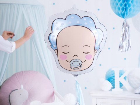 Balon foliowy BOBAS chłopiec narodziny Baby Shower Balon foliowy BOBAS chłopiec narodziny Baby Shower