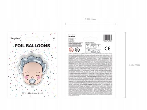 Balon foliowy BOBAS chłopiec narodziny Baby Shower Balon foliowy BOBAS chłopiec narodziny Baby Shower