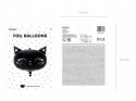 Balon foliowy CZARNY KOTEK kot Halloween 48cm hel Balon foliowy CZARNY KOTEK kot Halloween 48cm hel