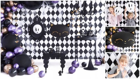 Balon foliowy NIETOPERZ czarny Halloween 80cm hel Balon foliowy NIETOPERZ czarny Halloween 80cm hel