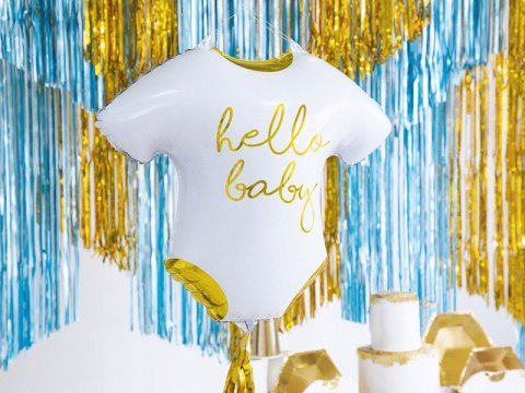 Balon foliowy śpioszki HELLO BABY na Baby Shower Balon foliowy śpioszki HELLO BABY na Baby Shower
