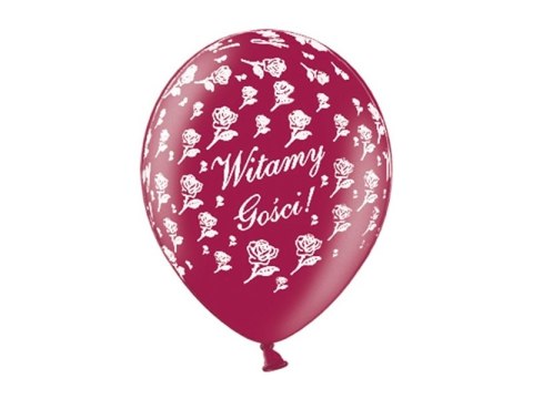 Balony Witamy gości śliwka metaliczne na ślub x10 Balony Witamy gości śliwka metaliczne na ślub x10