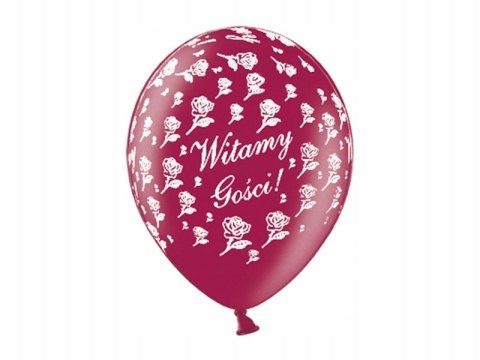 Balony Witamy gości śliwka metaliczne na ślub x10 Balony Witamy gości śliwka metaliczne na ślub x10