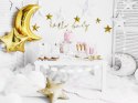 Baner HELLO BABY złoty lustrzany napis Baby Shower