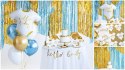 Baner HELLO BABY złoty lustrzany napis Baby Shower