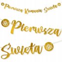 Dekoracje na komunię balony serwetki topper płatki Dekoracje na komunię balony serwetki topper płatki