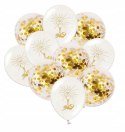 Dekoracje na komunię balony serwetki topper płatki Dekoracje na komunię balony serwetki topper płatki