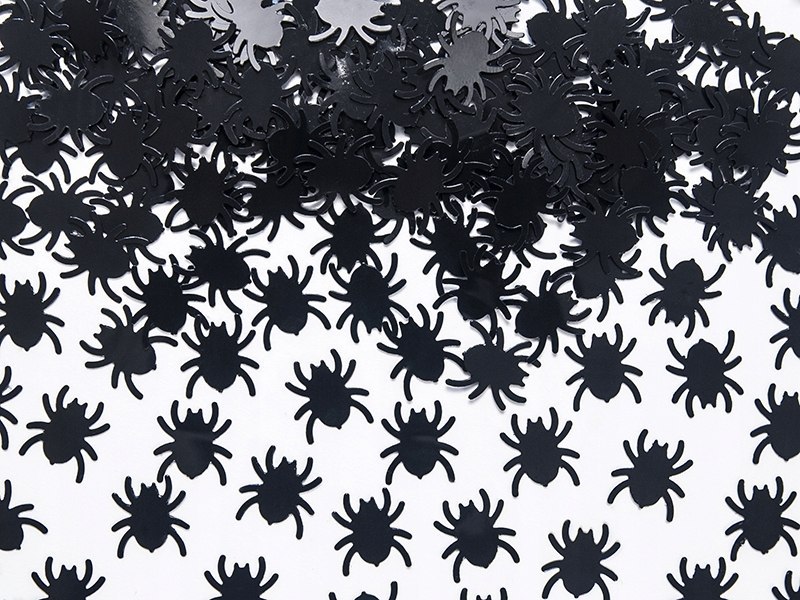Konfetti pająki czarne dekoracje ozdoby Halloween Konfetti pająki czarne dekoracje ozdoby Halloween