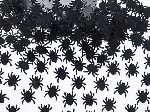 Konfetti pająki czarne dekoracje ozdoby Halloween Konfetti pająki czarne dekoracje ozdoby Halloween