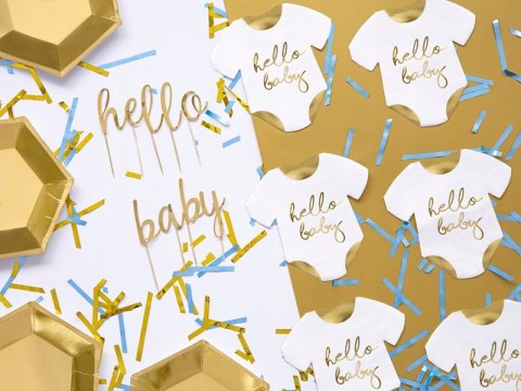 Serwetki śpioszki HELLO BABY ozdoby Baby Shower 20 Serwetki śpioszki HELLO BABY ozdoby Baby Shower 20