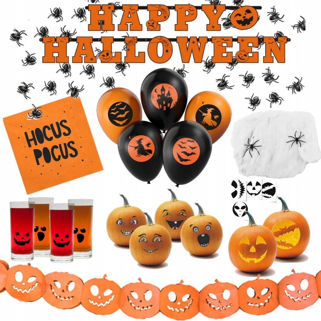 Zestaw dekoracje na domowy Halloween dla dzieci Zestaw dekoracje na domowy Halloween dla dzieci