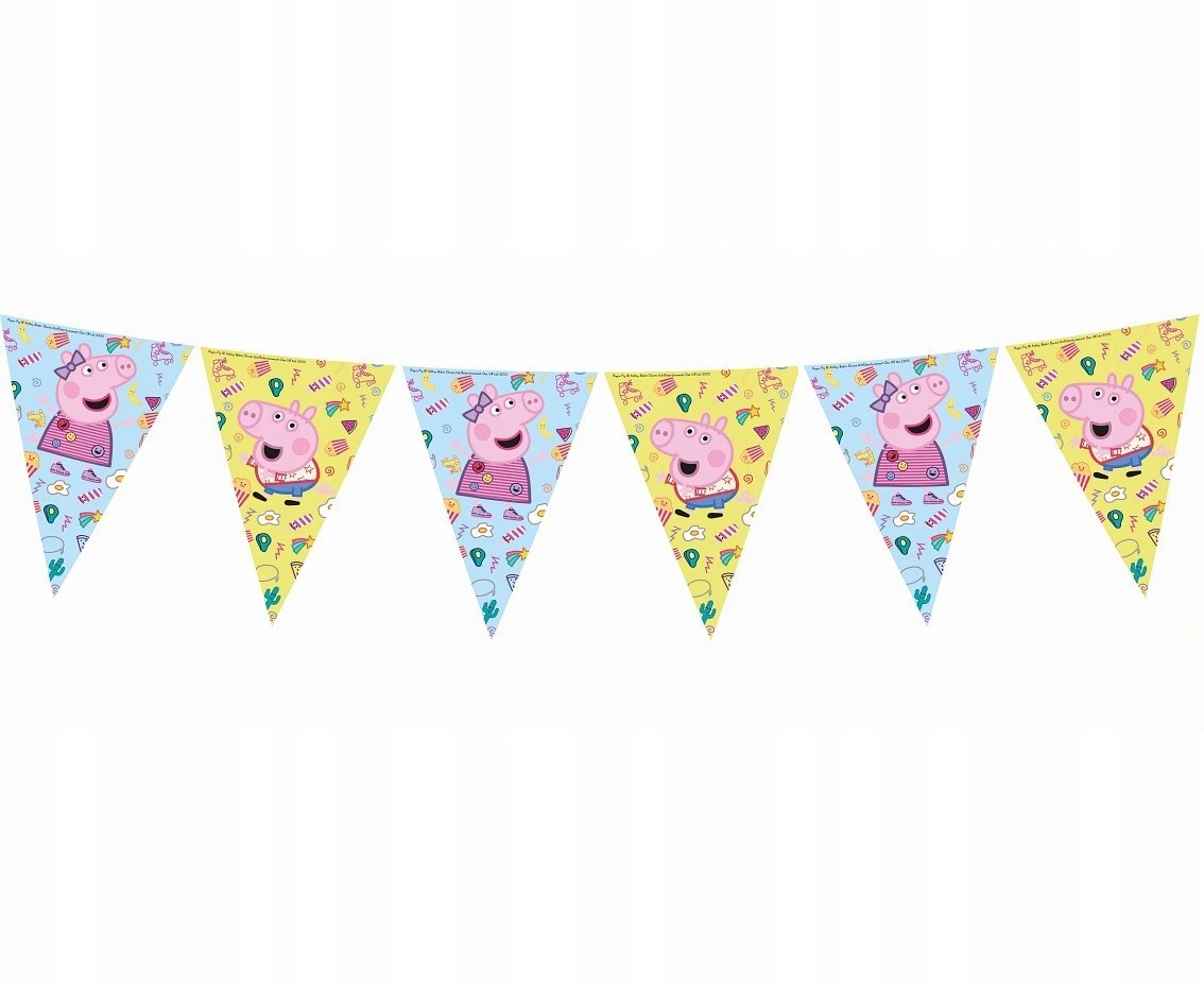 Balon baner dekoracje świnka Peppa na hel urodziny