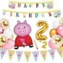 Balon baner dekoracje świnka Peppa na hel urodziny Balon baner dekoracje świnka Peppa na hel urodziny