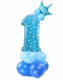 Balon cyfra 1 urodziny ozdoby korona na roczek Balon cyfra 1 urodziny ozdoby korona na roczek