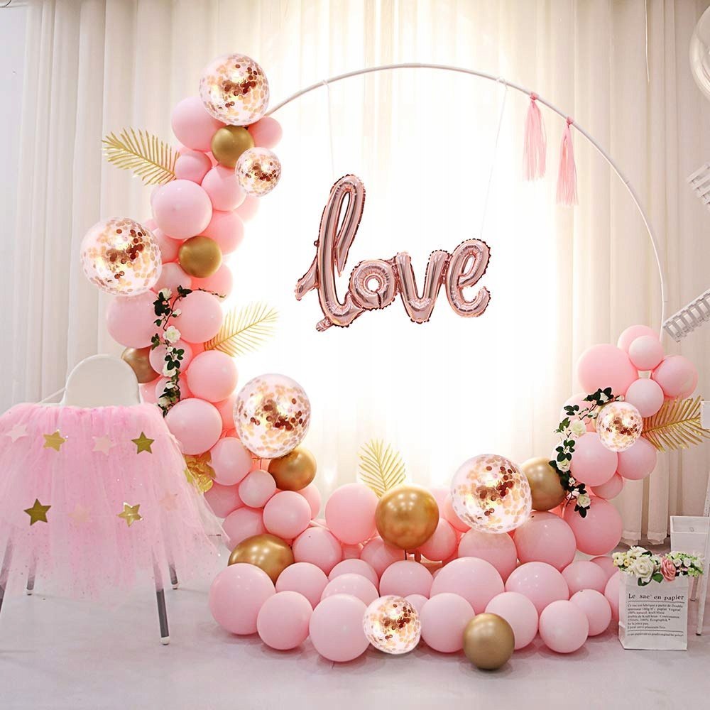 Balony z konfetti na roczek baby shower chrzest Balony z konfetti na roczek baby shower chrzest