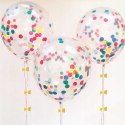 Balony z konfetti na roczek baby shower chrzest