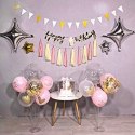 Balony z konfetti na roczek baby shower chrzest Balony z konfetti na roczek baby shower chrzest
