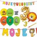 Dekoracje ozdoby balon cyfra 3 na trzecie urodziny Dekoracje ozdoby balon cyfra 3 na trzecie urodziny