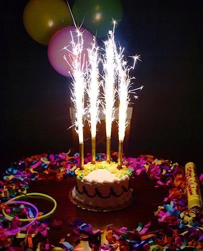 Fontanna tortowa raca na tort urodziny 12cm 2szt.