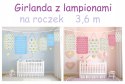 Girlanda lampiony błękitna dekoracje na roczek