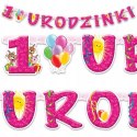 Girlanda na roczek baner napis moje urodziny 15wz Girlanda na roczek baner napis moje urodziny 15wz