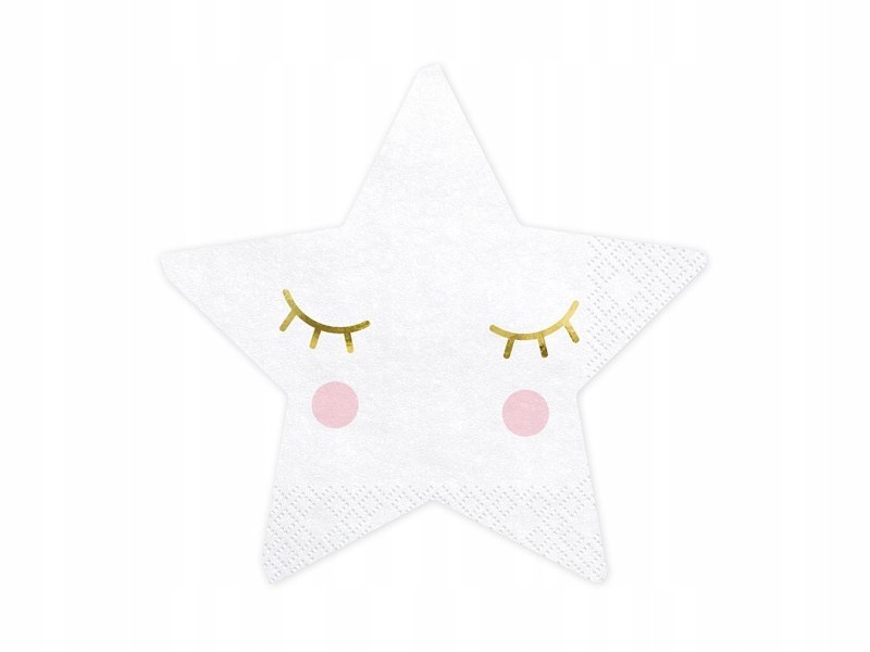Serwetki LITTLE STAR na chrzest roczek baby shower Serwetki LITTLE STAR na chrzest roczek baby shower