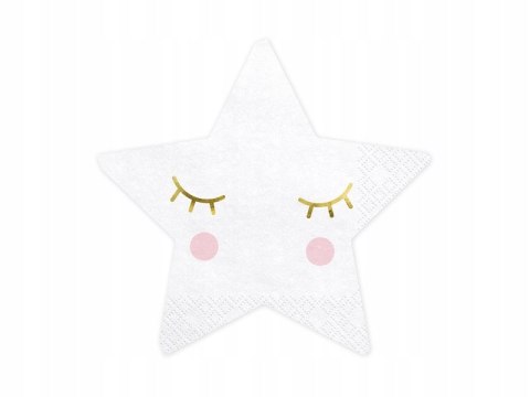 Serwetki LITTLE STAR na chrzest roczek baby shower