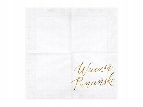 Serwetki złote metalizowane wieczór panieński x20 Serwetki złote metalizowane wieczór panieński x20