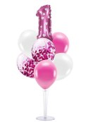 Stojak na balony z konfetti balon cyfra 1 ROCZEK Stojak na balony z konfetti balon cyfra 1 ROCZEK