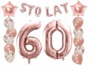 ZESTAW balony dekoracje rosegold na 10-99 urodziny ZESTAW balony dekoracje rosegold na 10-99 urodziny