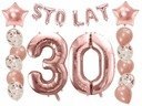 ZESTAW balony dekoracje rosegold na 10-99 urodziny ZESTAW balony dekoracje rosegold na 10-99 urodziny