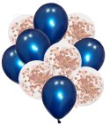 Balony z konfetti na roczek Ślub Wesele rose gold Balony z konfetti na roczek Ślub Wesele rose gold