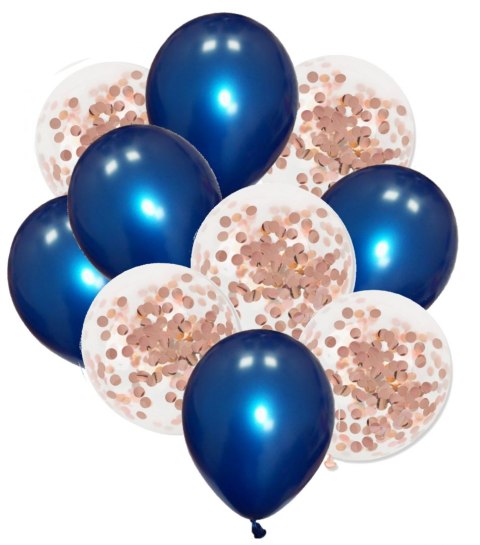 Balony z konfetti na roczek Ślub Wesele rose gold Balony z konfetti na roczek Ślub Wesele rose gold