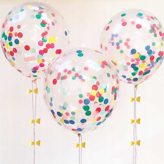 Balony z konfetti na roczek Ślub Wesele rose gold