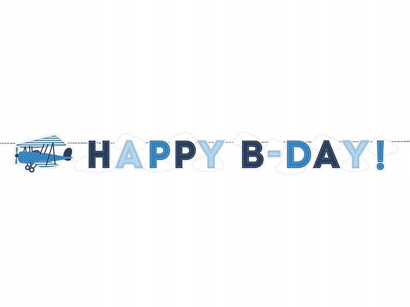 Baner girlanda na roczek urodziny Happy Birthday Baner girlanda na roczek urodziny Happy Birthday